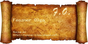 Feszner Olga névjegykártya